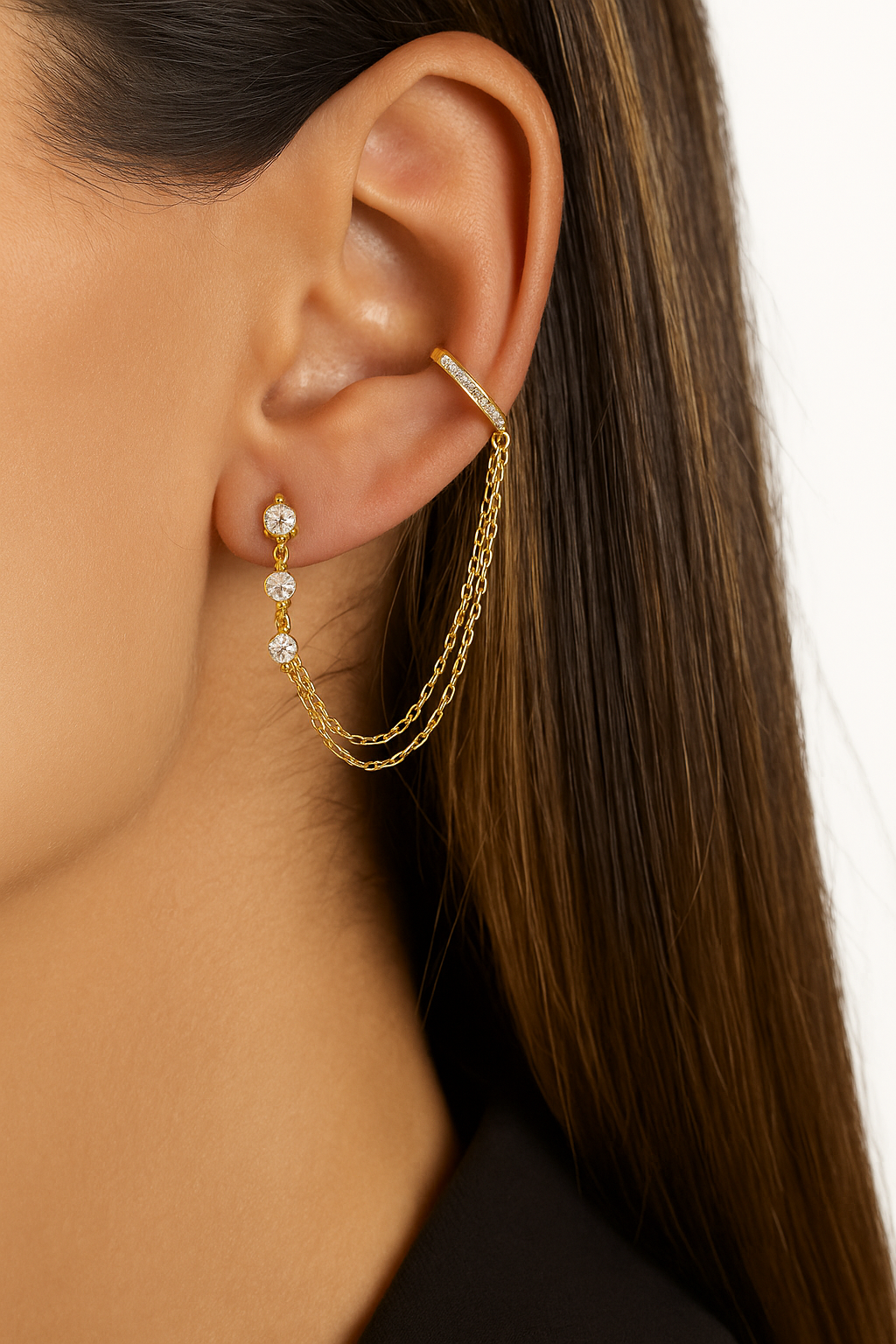 Audra Chain Cuff Earrings