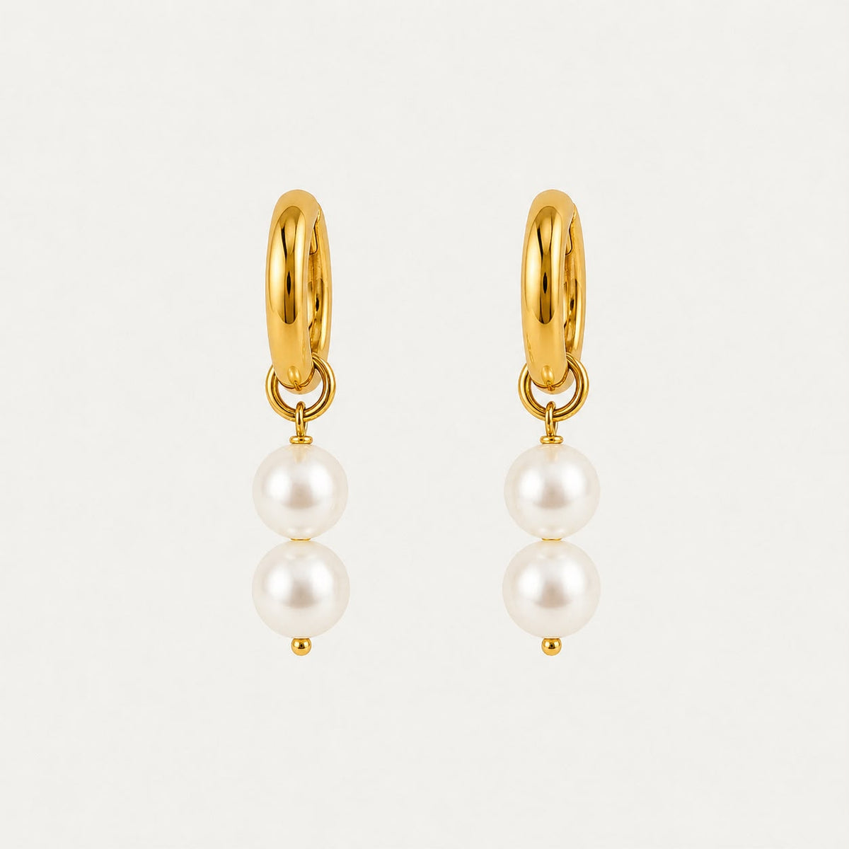 Serene Pearl Huggie Earrings