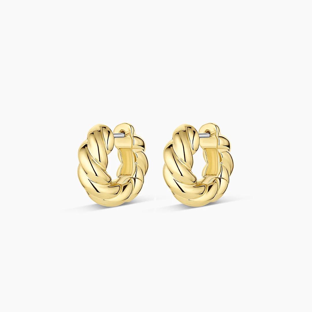 Mariner Braided Huggie Earrings