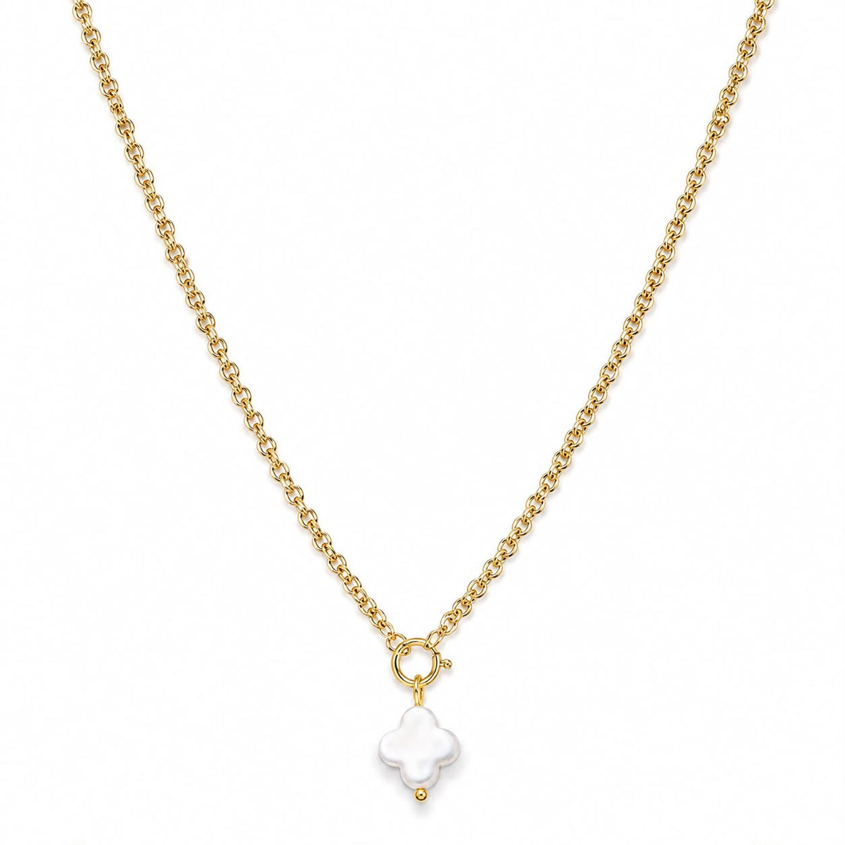 Celeste Clover Charm Necklace
