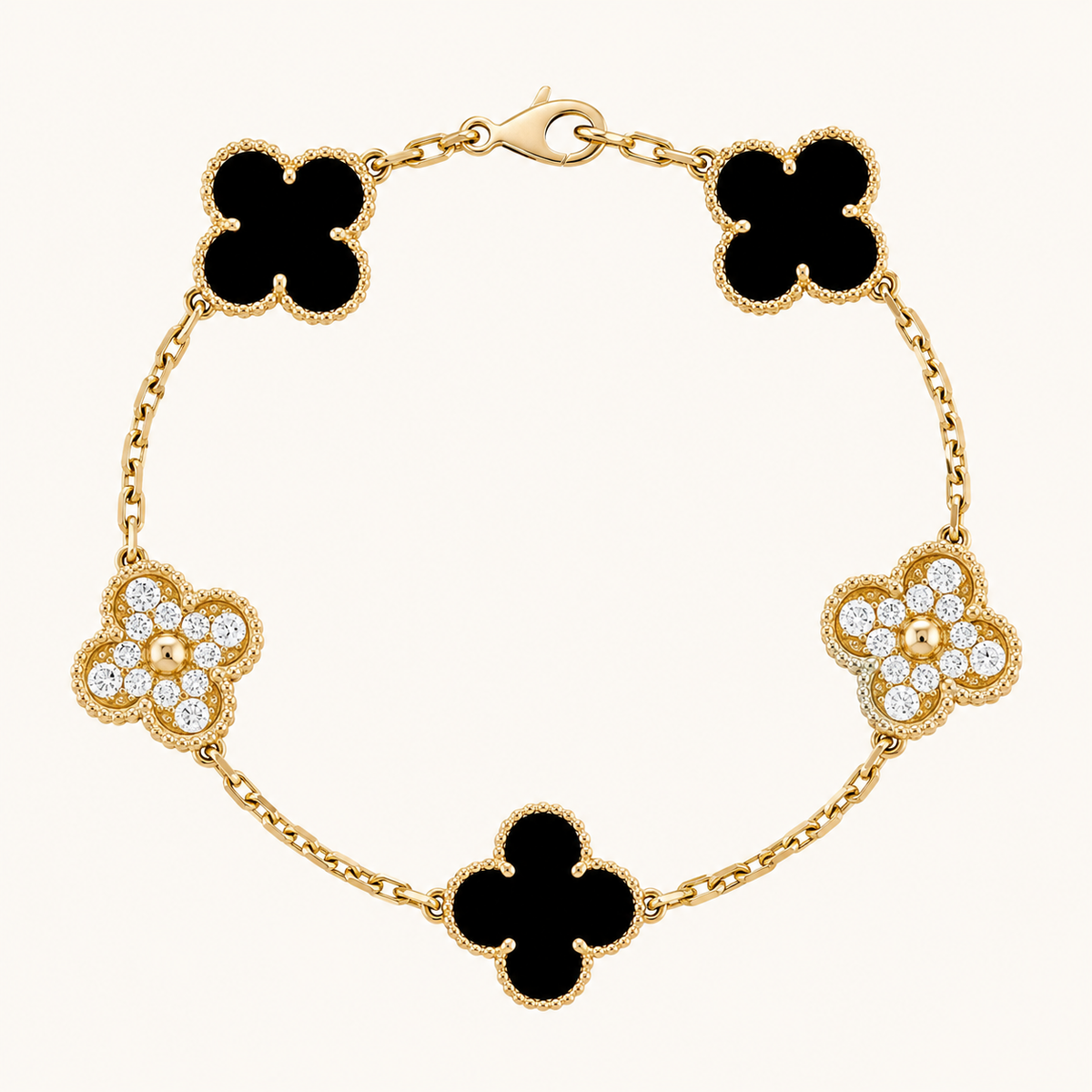 CLOVER | Golden Black Bracelet Prestige