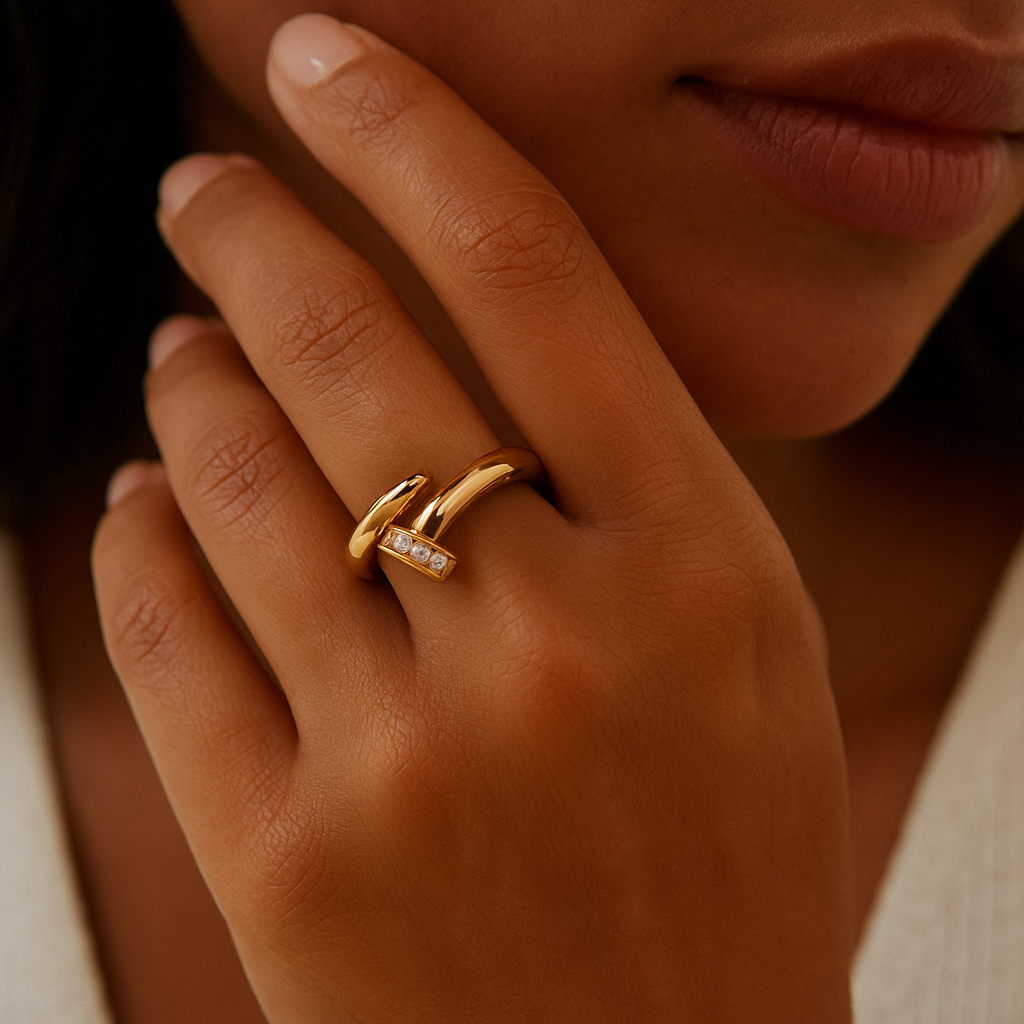 Nail Crystal Ring