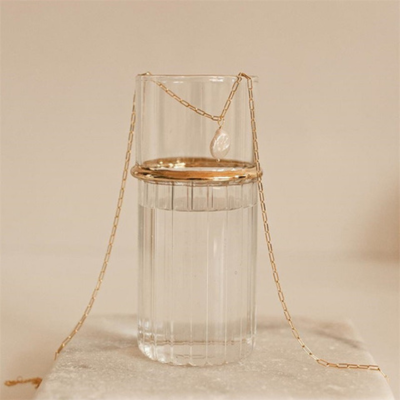 Kos Pearl Paperclip Necklace