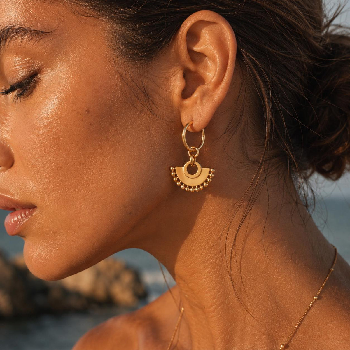 Aurora Fan Drop Earrings