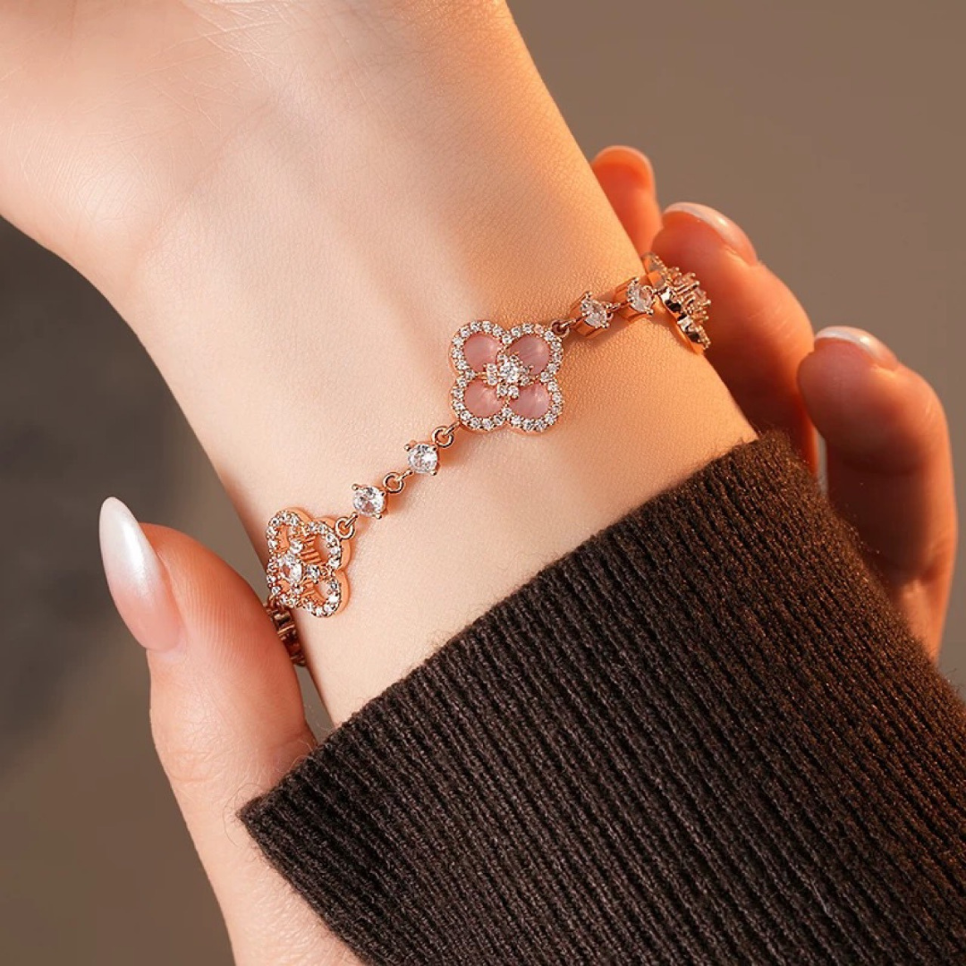 Sakura Clover Bracelet