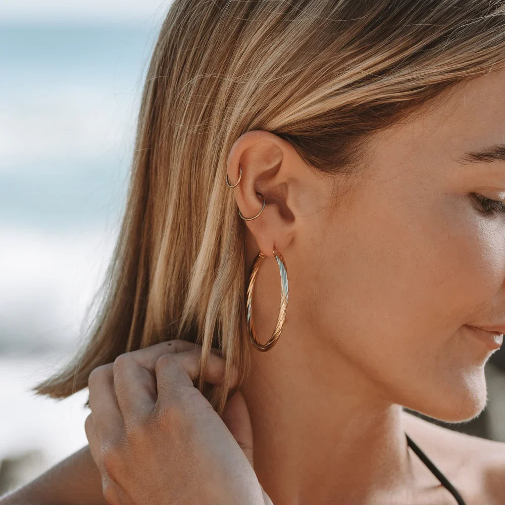 Riviera Twisted Hoop Earrings